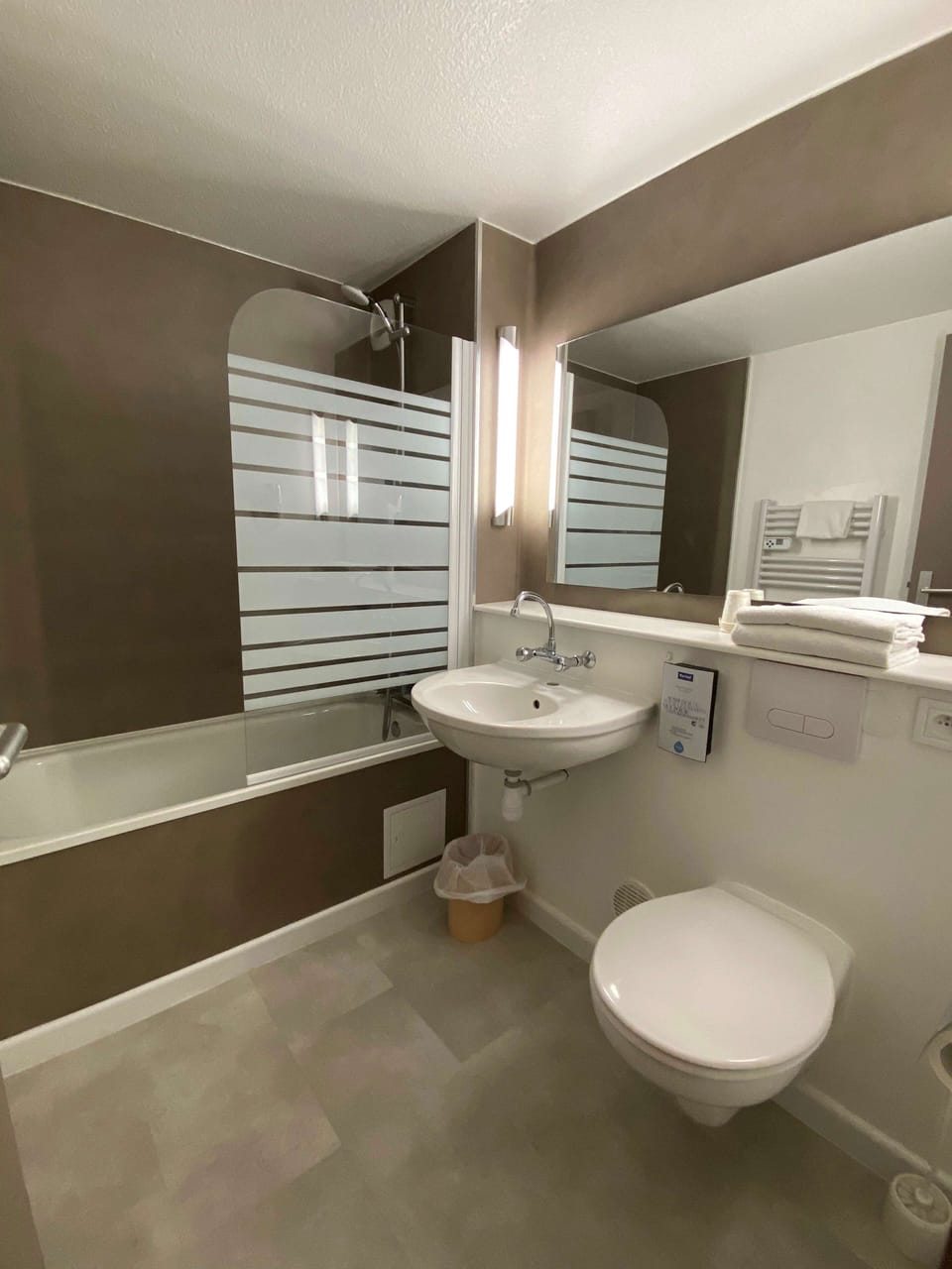Eco-friendly toiletries, hair dryer, towels