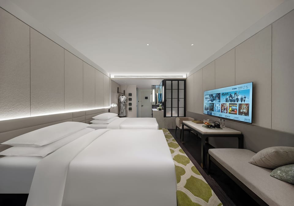 Deluxe Twin Room, City View | Premium bedding, down comforters, minibar, in-room safe