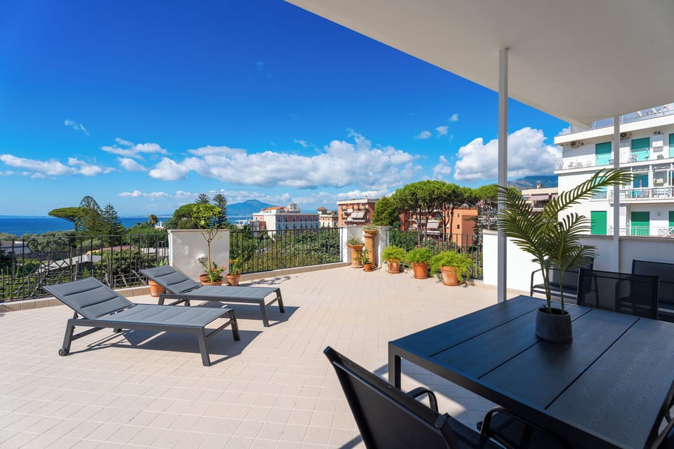 Design Apartment, 2 Bedrooms, Sea View | Terrace/patio