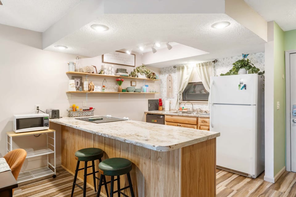 Condo, Multiple Beds, Patio, Mountain View (Mossy Pines of the Ozarks) | Private kitchen | Fridge, microwave, oven, stovetop