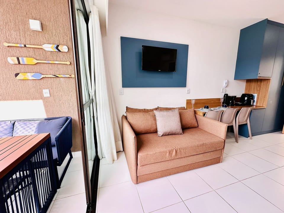 Apartment | Living area | 33-inch LED TV with digital channels