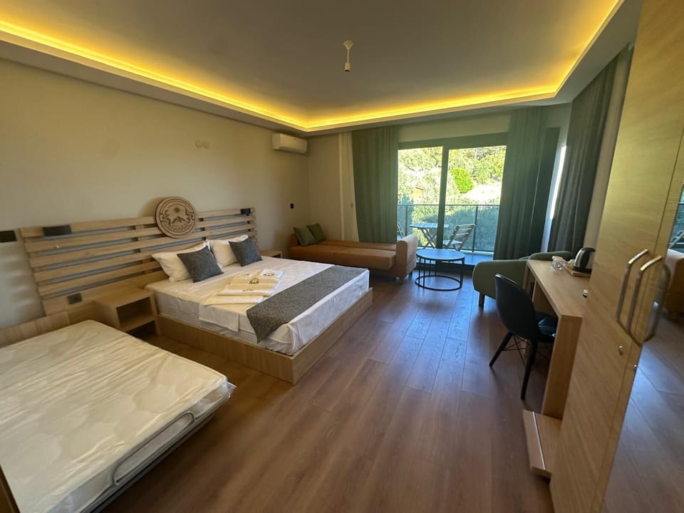 Family Double Room, 1 Bedroom, Balcony, Sea View | Premium bedding, down comforters, minibar, in-room safe
