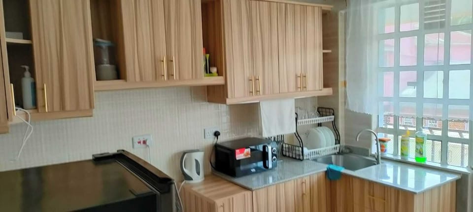 Comfort Apartment, City View | Private kitchen | Fridge, microwave, cookware/dishes/utensils
