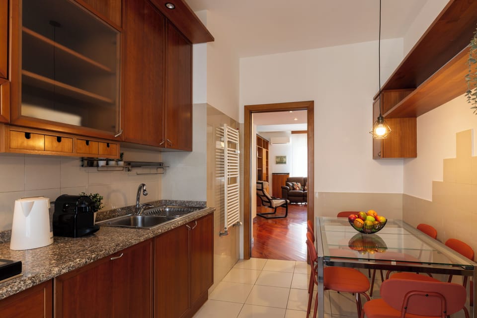 Comfort Apartment, Balcony, City View | Private kitchen | Full-size fridge, microwave, stovetop, dishwasher
