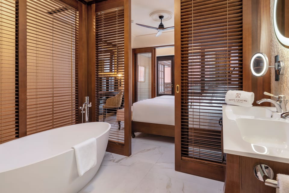 Hair dryer, bathrobes, towels