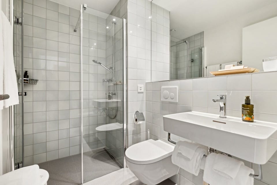 Free toiletries, hair dryer, towels