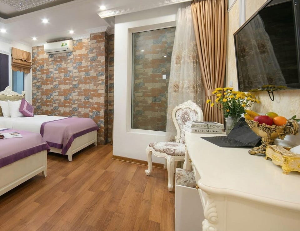 Family Triple Room, Housekeeping, Annex Building | Living area | 32-inch flat-screen TV with cable channels, printers