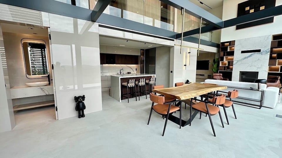 Luxury Villa, Mountain View | Living area | 65-inch Smart TV with digital channels
