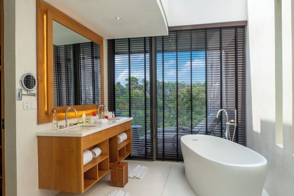 Family Penthouse | Bathroom | Hair dryer, bathrobes, slippers, towels