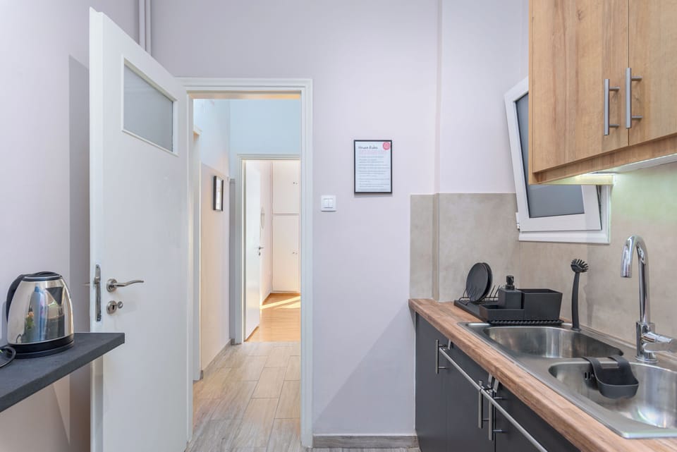 Apartment, 1 Bedroom, Kitchen, City View | Private kitchen | Full-size fridge, microwave, oven, stovetop