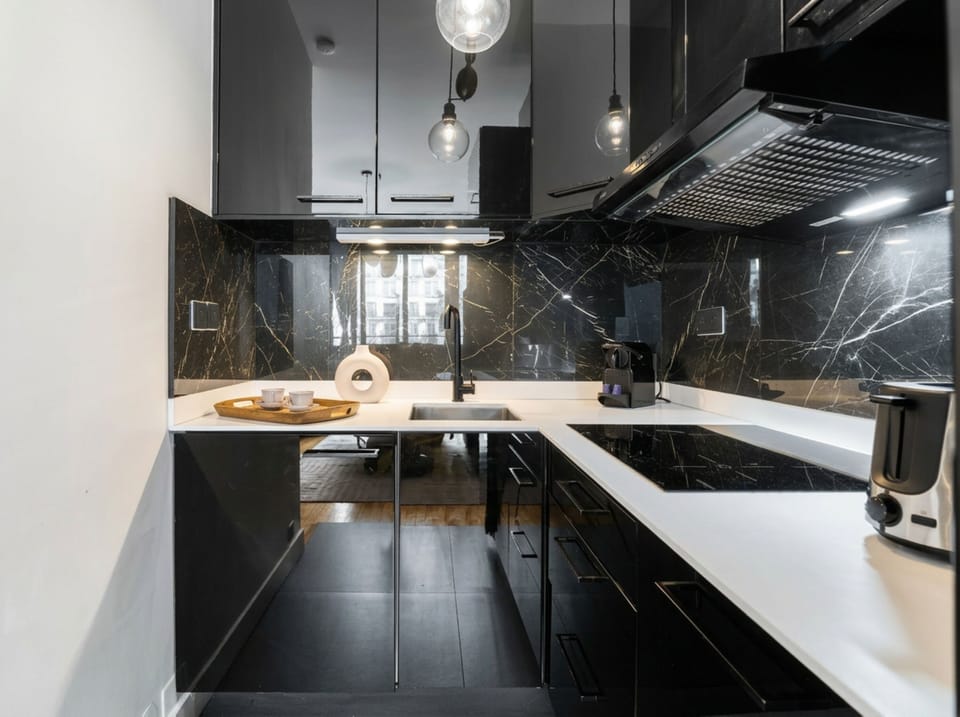 Superior Apartment, Garden View | Private kitchen | Espresso maker, electric kettle, toaster, freezer