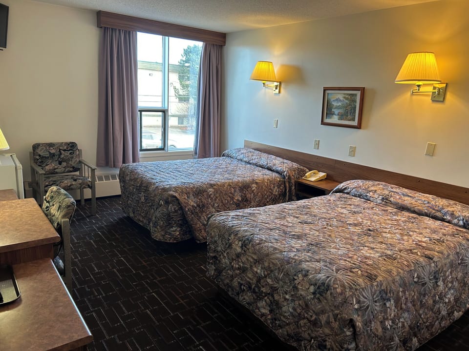 Standard Room, 2 Double Beds, Non Smoking, Refrigerator | Desk, laptop workspace, blackout drapes, WiFi (free)