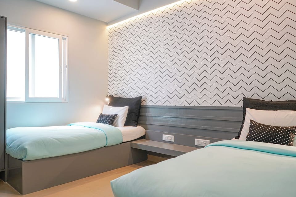 Premium bedding, memory foam beds, desk, free WiFi