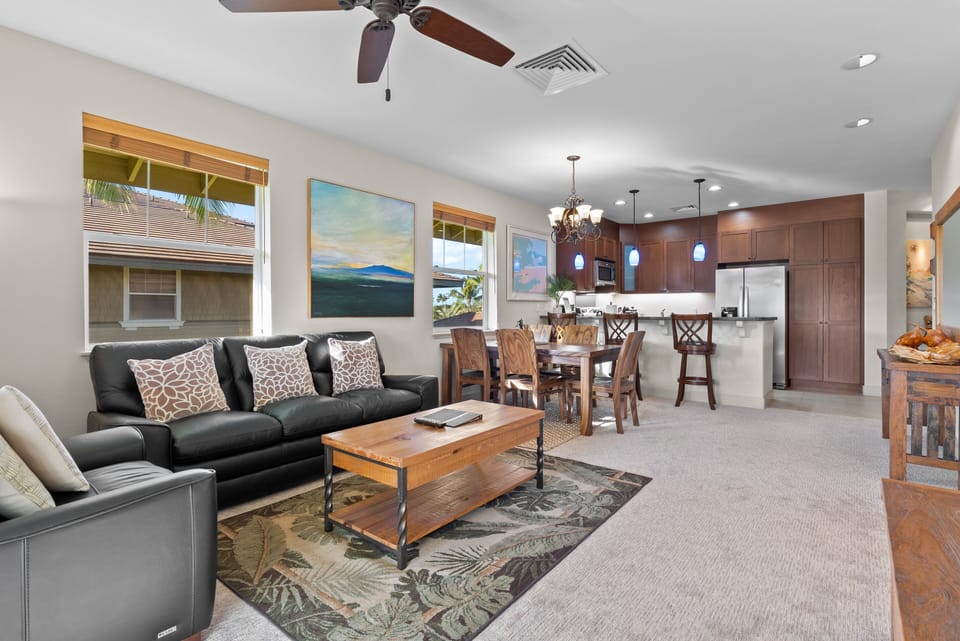 Condo, Multiple Beds, Lanai, Garden View (Halii Kai 20D) | Living area | 42-inch flat-screen TV with digital channels