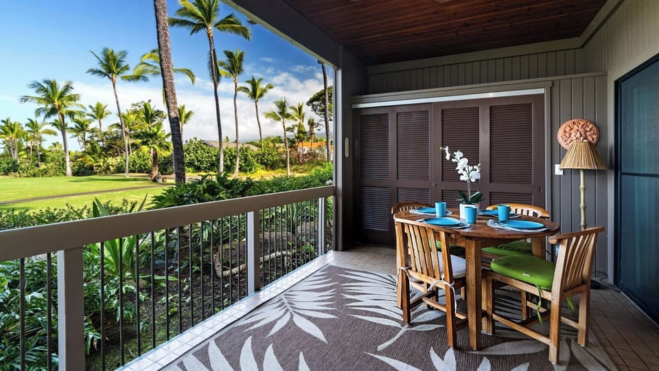 Condo, Multiple Beds, Lanai, Ocean View (Kanaloa at Keauhou 1501) | Outdoor dining
