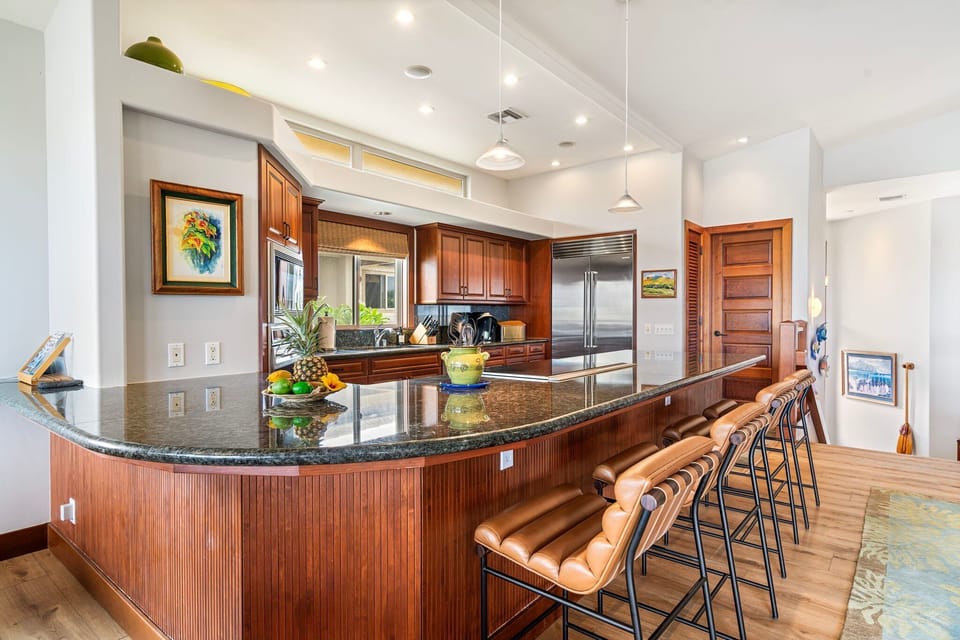 Townhome, Multiple Beds, Kitchen, Mountain View (Mauna Lani Villages 606) | Private kitchen | Fridge, microwave, oven, stovetop