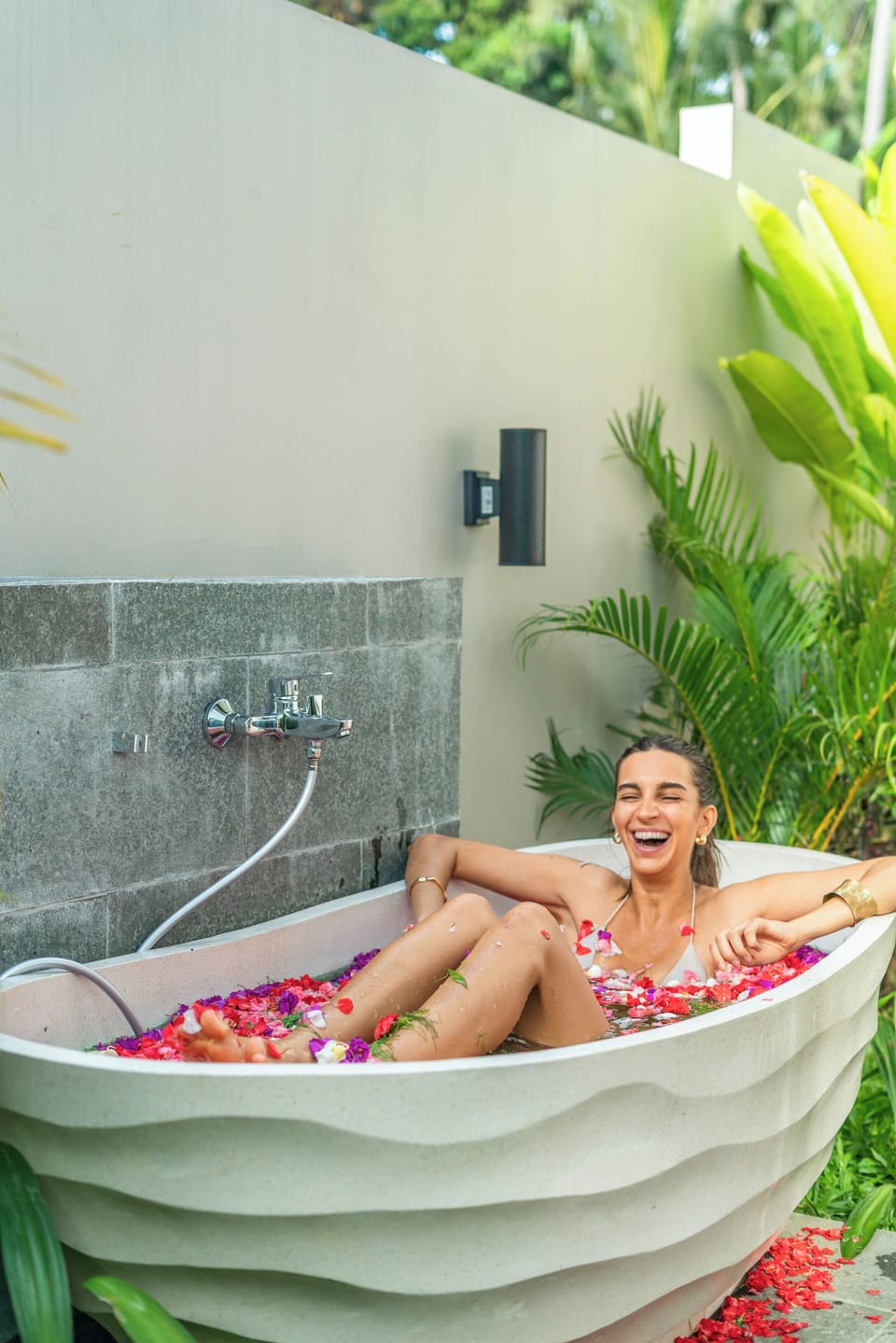 Luxury Villa, Patio, Pool View | Bathroom | Free toiletries, towels, soap, shampoo