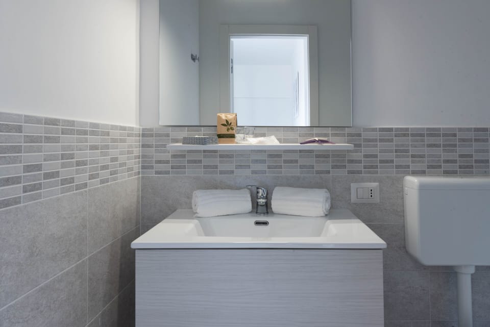 Shower, free toiletries, towels
