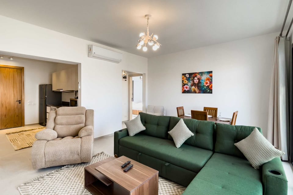 Basic Apartment | Living area | 55-inch Smart TV with cable channels