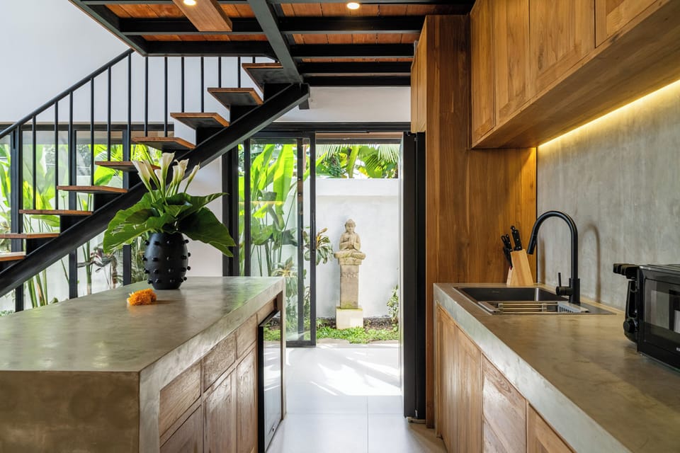 Villa, 1 Bedroom, Private Pool | Private kitchen | Fridge, microwave, stovetop, electric kettle