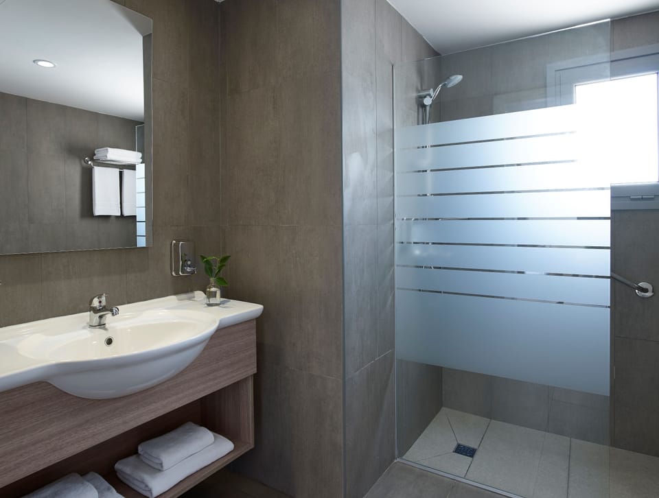 Free toiletries, hair dryer, towels