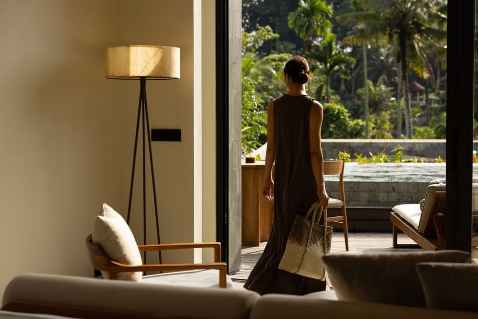 One-Bedroom Private Pool Villa | Living area | 50-inch Smart TV with digital channels