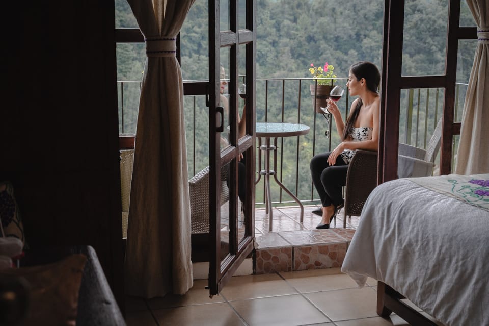 Individually decorated, laptop workspace, blackout drapes