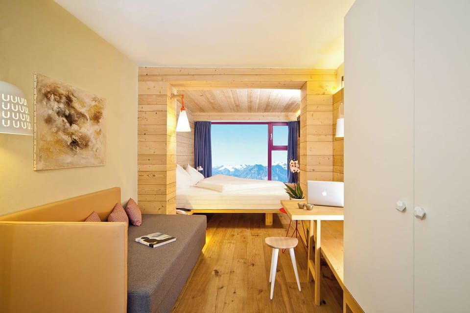 Deluxe Double Room, Mountain View | In-room safe, desk, laptop workspace, free WiFi