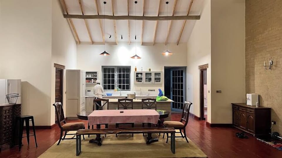 Family Apartment, Pool View | Private kitchen | Fridge, microwave, cookware/dishes/utensils