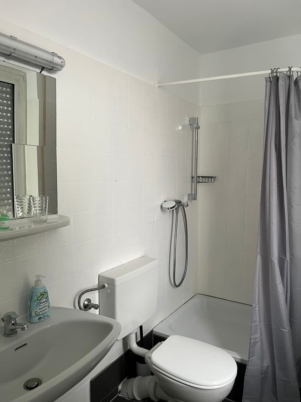 Basic Double or Twin Room | Bathroom | Shower, soap, shampoo, toilet paper