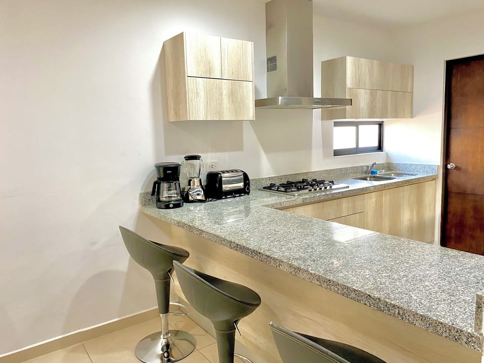 Grand Villa | Private kitchen | Fridge, coffee/tea maker, toaster, rice cooker