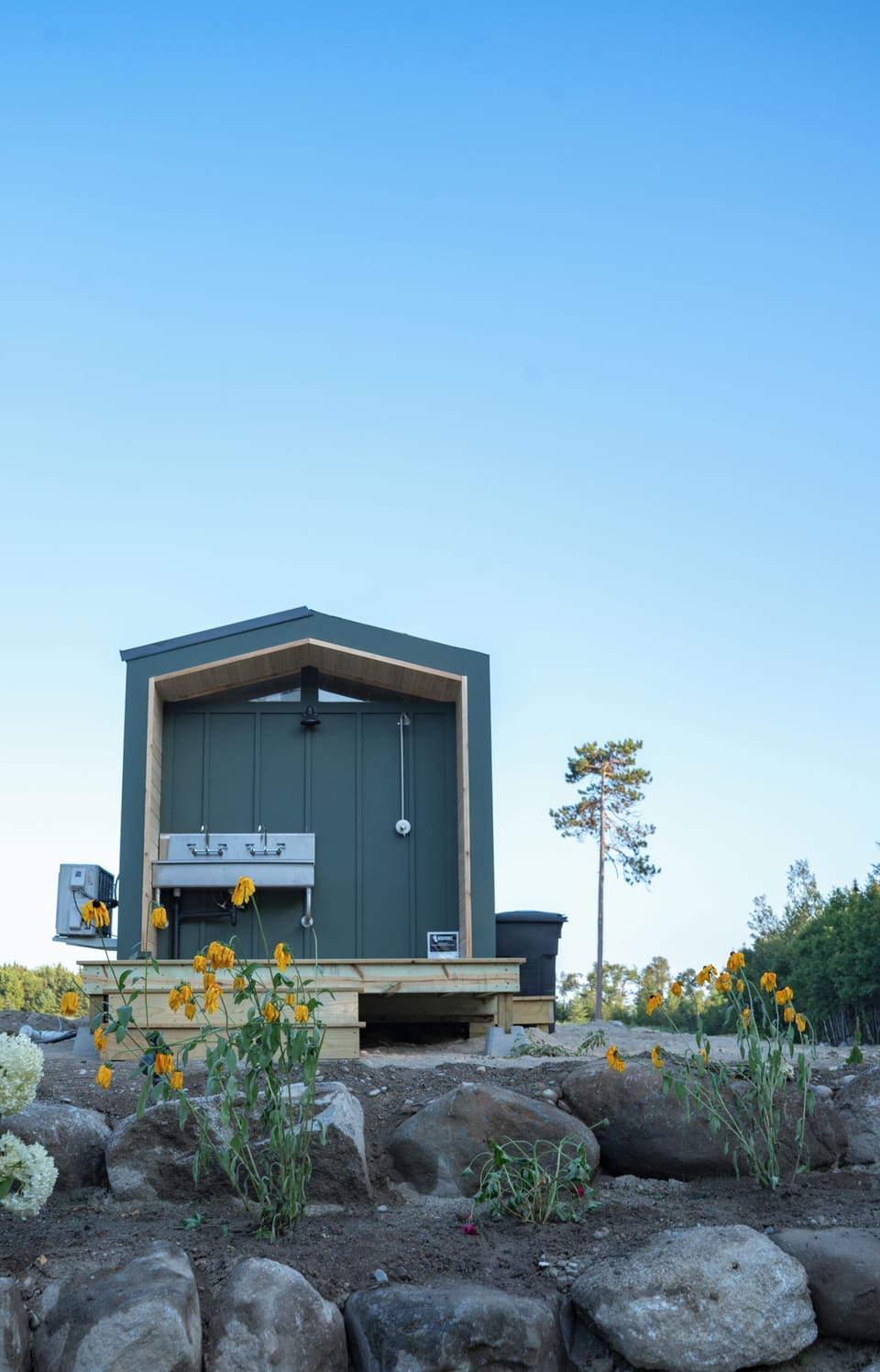 Shower, towels, soap, shampoo