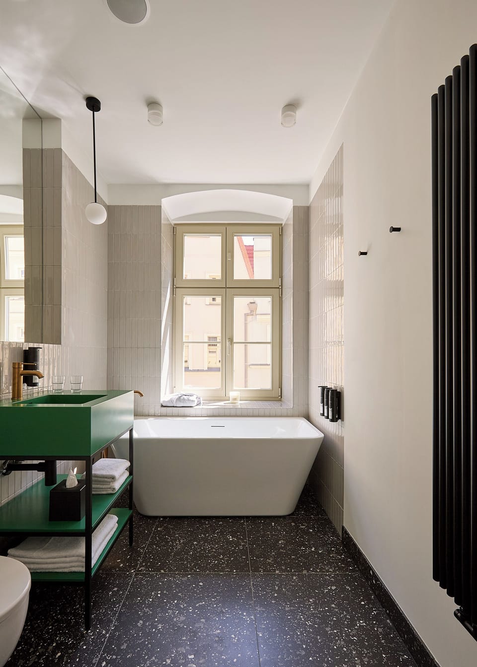 Standard Double Room, 1 Queen Bed, City View | Bathroom | Hair dryer, slippers, towels, soap