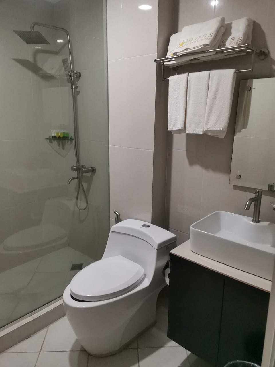Family Room | Bathroom | Shower, rainfall showerhead, free toiletries, hair dryer