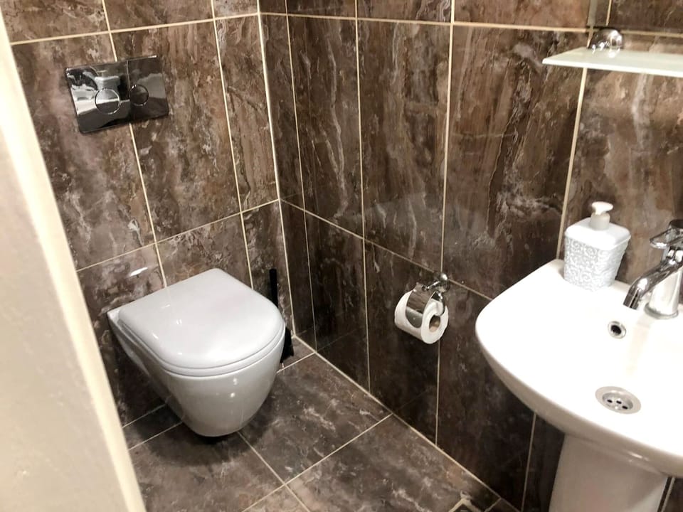 Deluxe Apartment | Bathroom | Shower, hair dryer, bidet, towels
