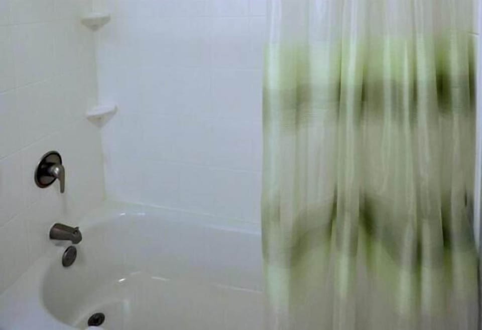 Bathtub, free toiletries, hair dryer, towels