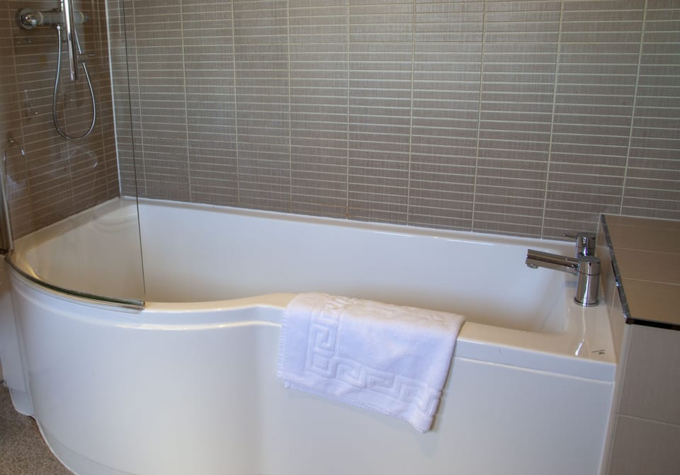 Free toiletries, hair dryer, towels