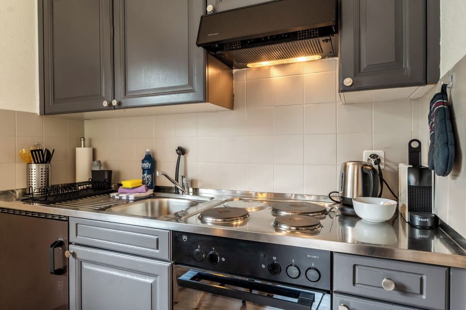 Comfort Apartment, Mountain View | Private kitchen | Fridge, microwave, oven, stovetop
