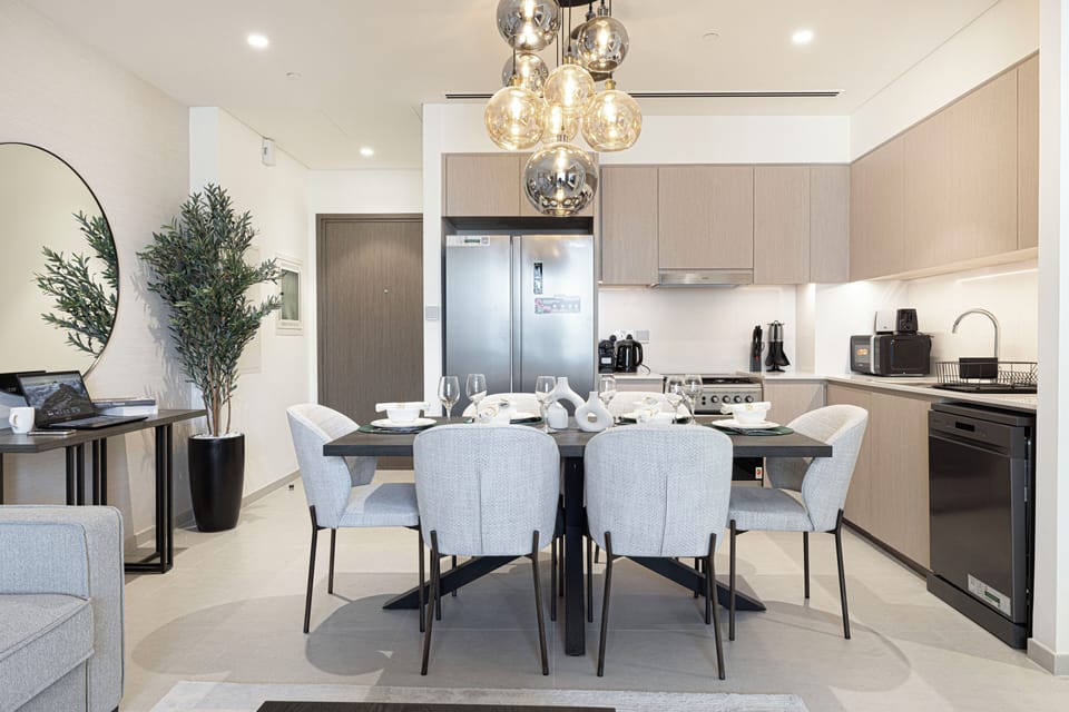 Luxury Apartment, City View | Private kitchen | Full-size fridge, microwave, espresso maker, toaster