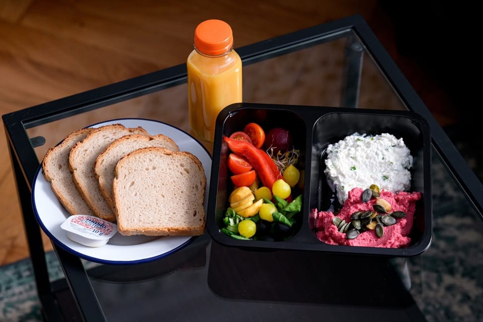 Daily to-go breakfast for a fee