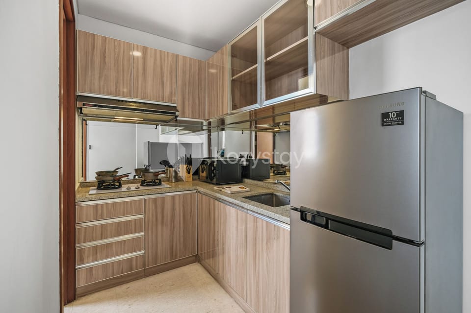 Apartment, 2 Bedrooms, City View | Private kitchen | Full-size fridge, microwave, stovetop, rice cooker