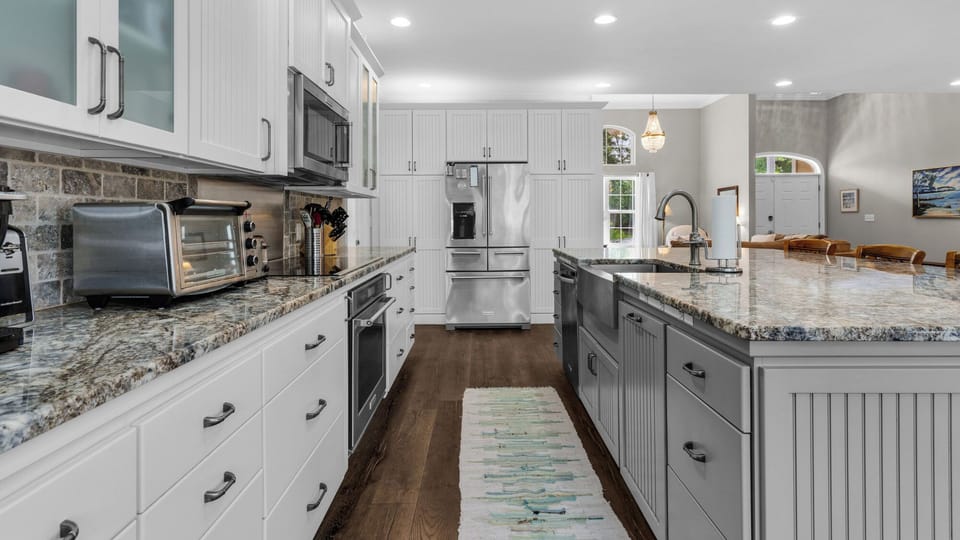 House, Multiple Beds, Pool Access, Pool View (Secluded Sanctuary By the Sea) | Private kitchen | Fridge, microwave, oven, stovetop