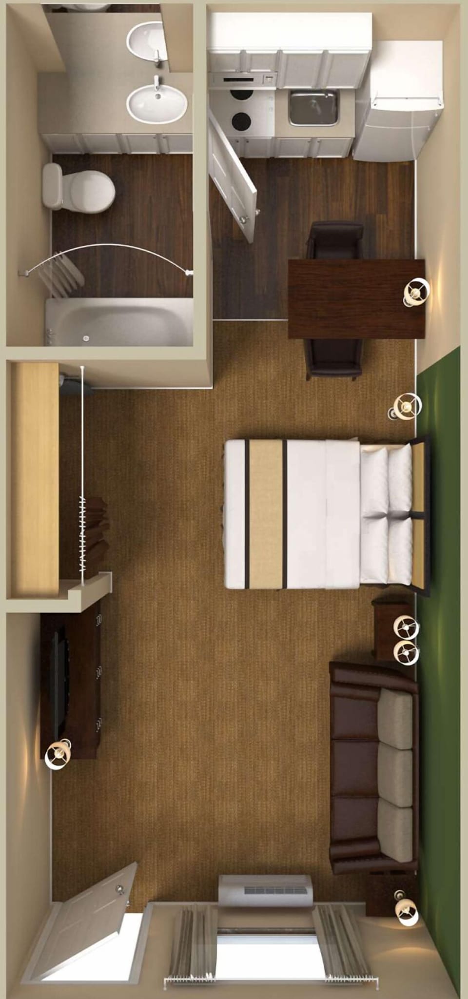Deluxe Studio, 1 King Bed with Sofa bed, Non Smoking | Desk, iron/ironing board, WiFi (free), bed sheets