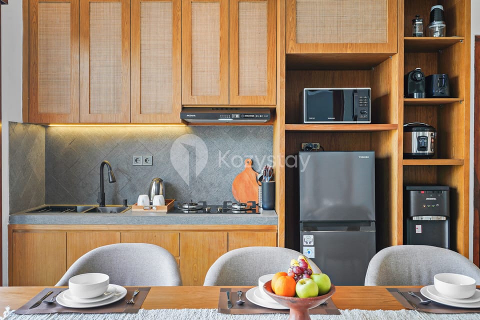 Villa, 2 Bedrooms, Pool View | Private kitchen | Full-size fridge, microwave, stovetop, toaster
