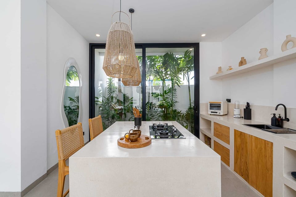 Basic Villa | Private kitchen | Fridge, microwave, stovetop, electric kettle