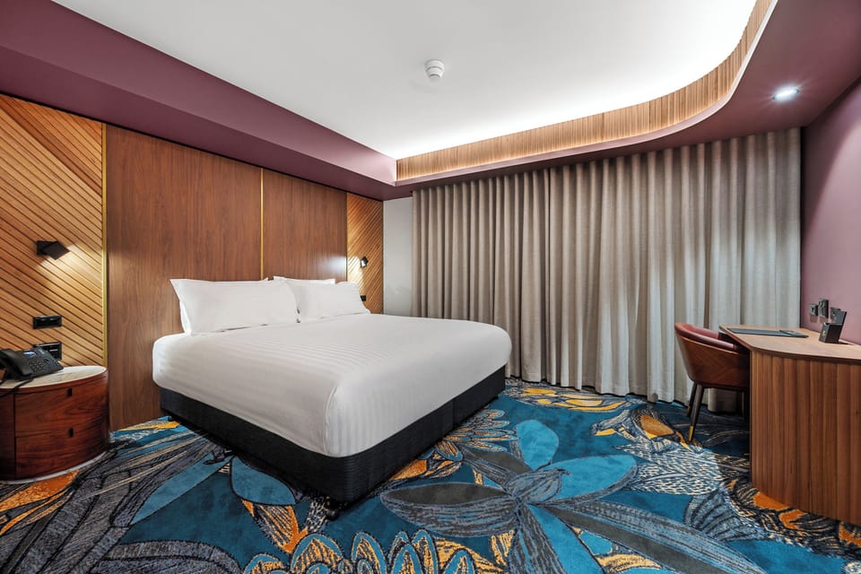 In-room safe, desk, laptop workspace, blackout drapes