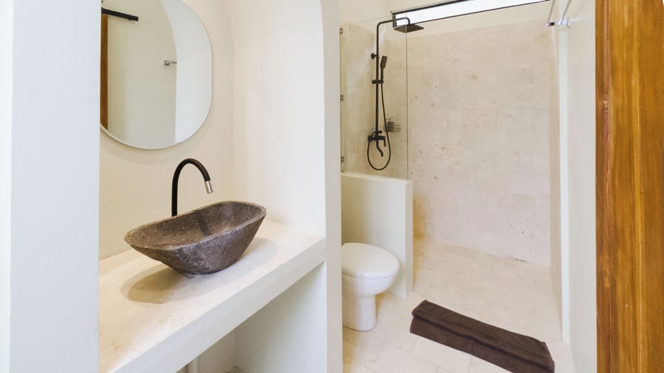Deluxe Double Room | Bathroom | Shower, towels, soap, shampoo