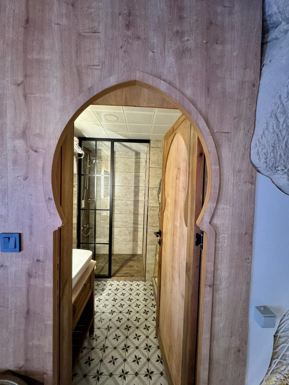 Double Room, Patio, Mountain View | Bathroom | Bathrobes, slippers