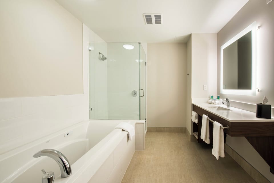 Hair dryer, towels