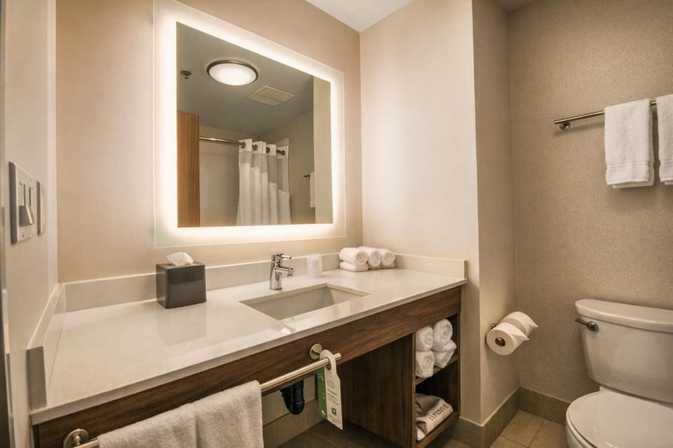 Hair dryer, towels